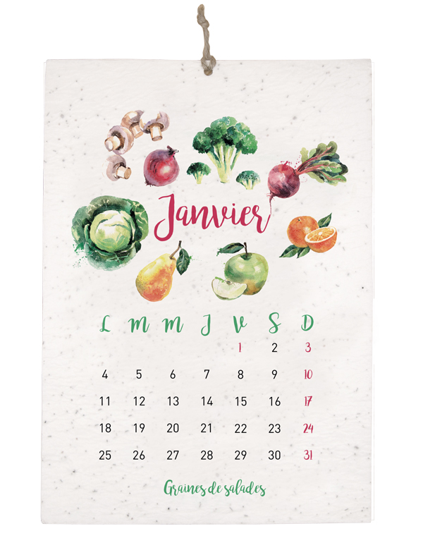 Calendrier 2021 Les Legumes Et Fruits De Saison Growingpaper Fr Shop calendrier legume 2021